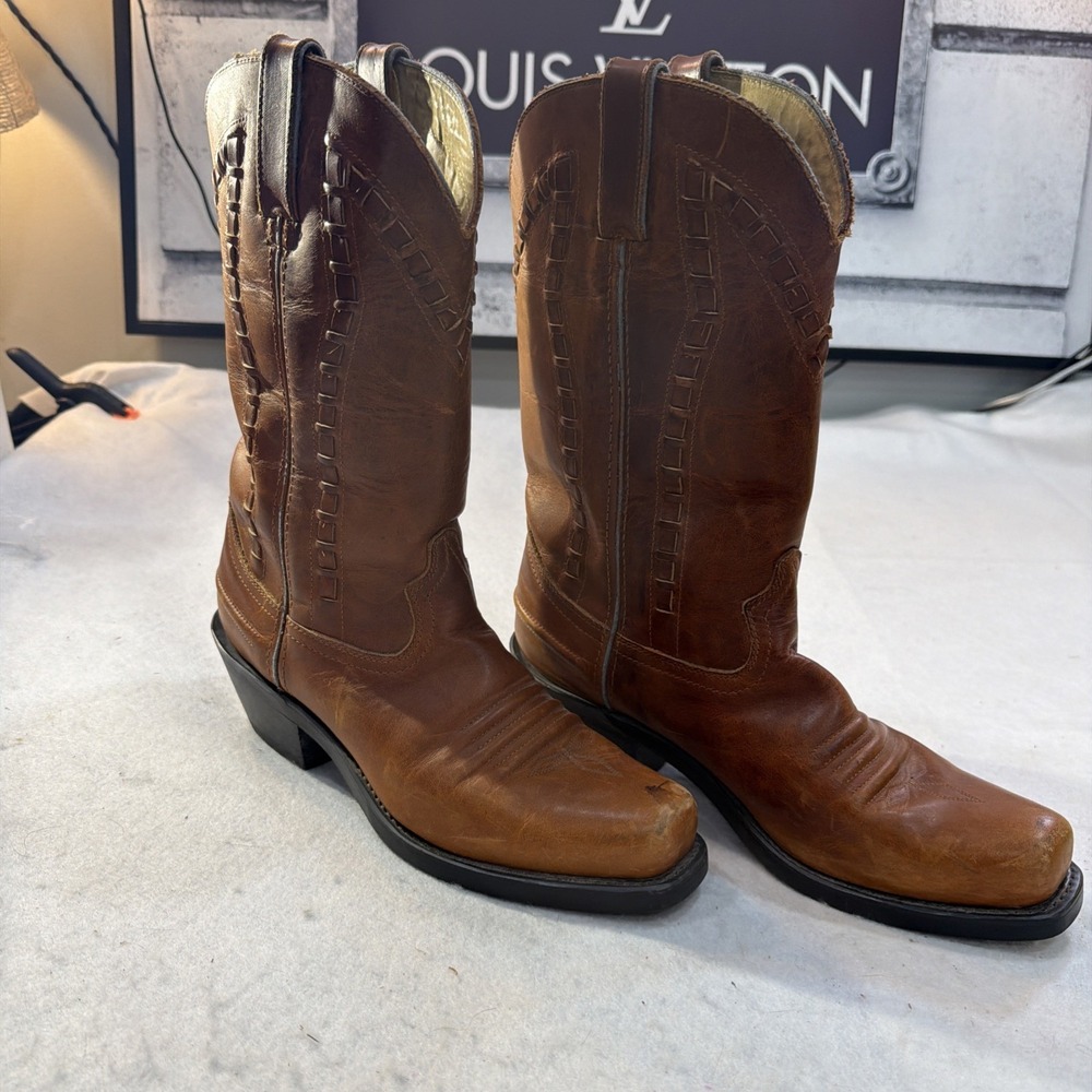 Durango RD5002 Sz 9M Women Brown Leather Cowboy Western Boot‎